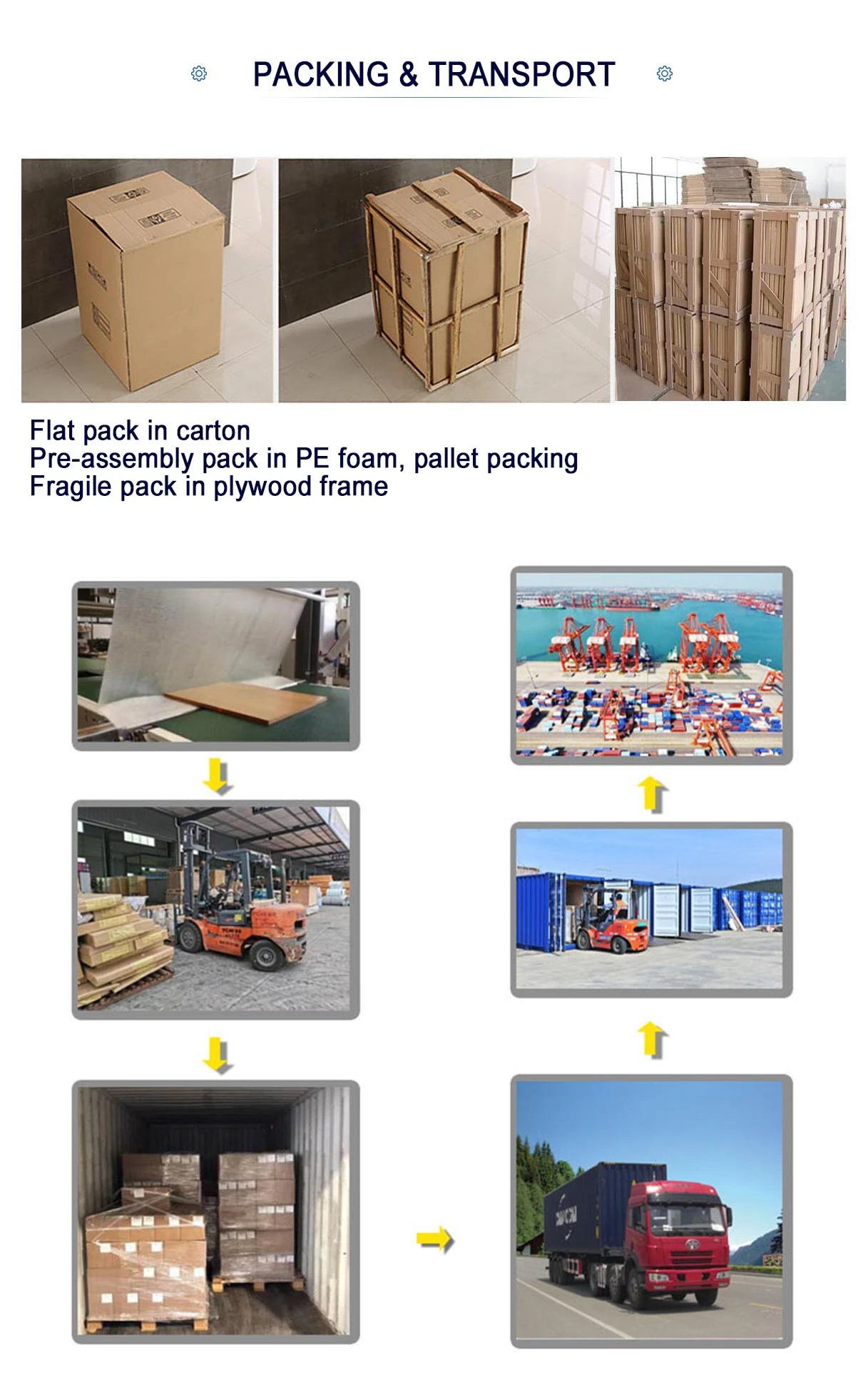 vanity packing delivery